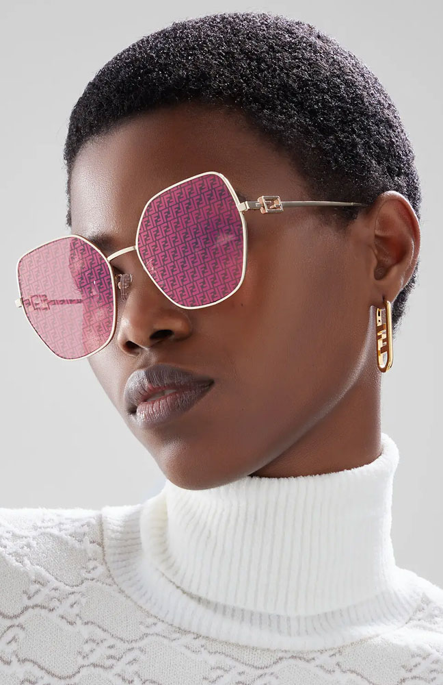fendi eyewear brampton fendi baguette sunglasses with purple lenses