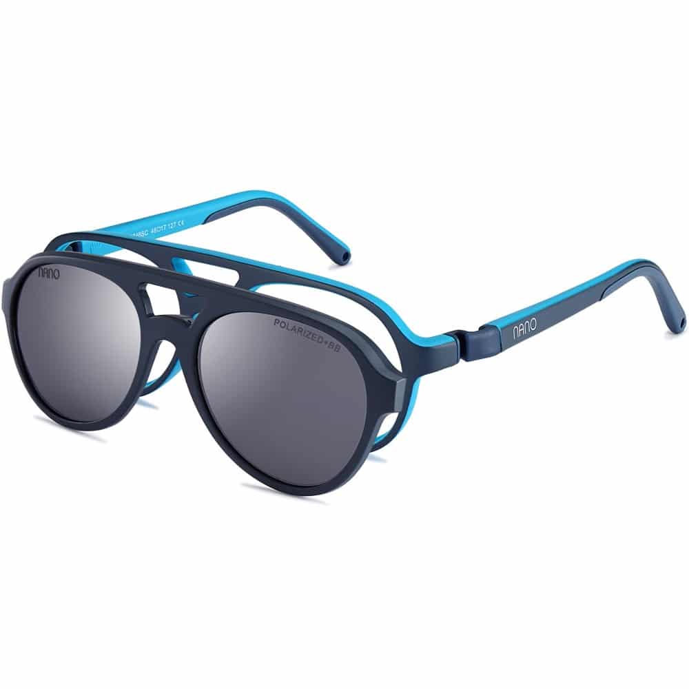 Dark Blue & Light Blue Indestructible Attachable Frame With Lenses.