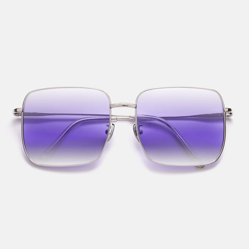 Silver Metal Frame With Purple Fading Effect Lenses.
