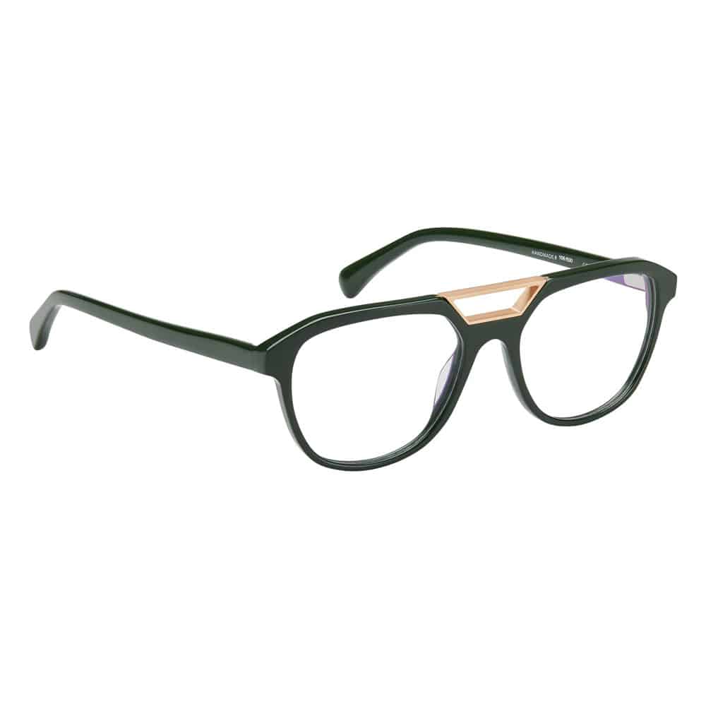 Green Acetate Mazzucchelli Frame With Pink Metal Top.