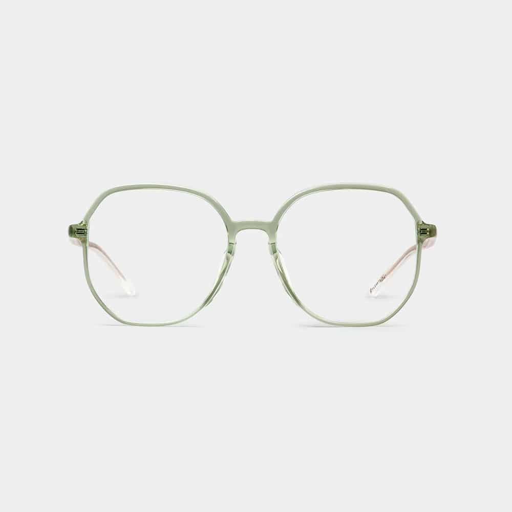 Crystal Tea Green Acetate Frame Front With Translucent Temples.